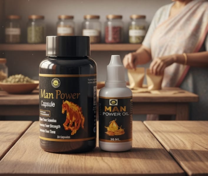 Man Power Combo – Capsule & Oil for Strength, Stamina & Vitality
