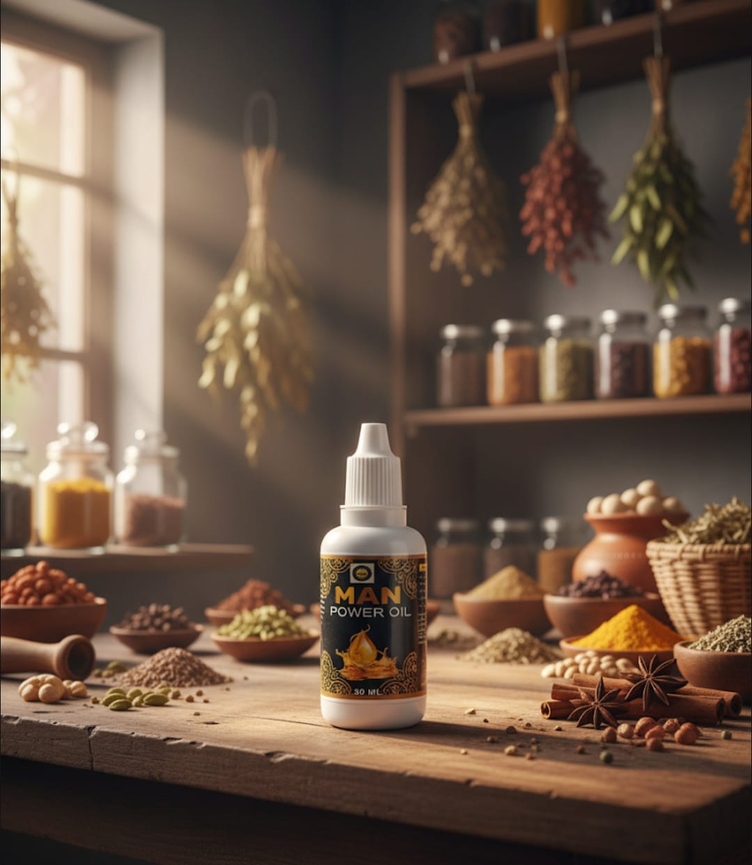 Man Power Oil – Ayurvedic Massage Oil for Strength & Vitality